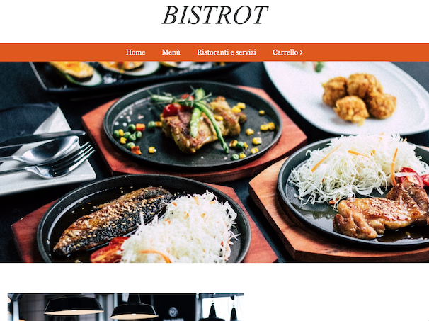 Visualizza come sarà il sito per il tuo ristorante con questo web template. Get a picture of what will be your restaurant's website